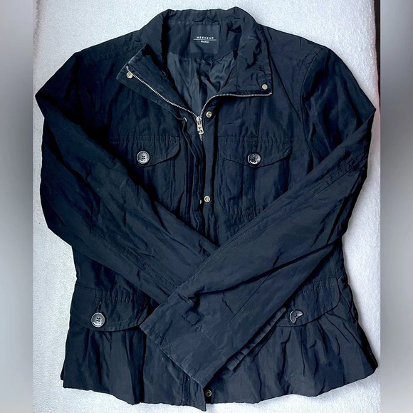 MaxMara Utility Jacket Anorak Black Women’s size XS-Autumn-Fall-Winter-Rain - Picture 1 of 6